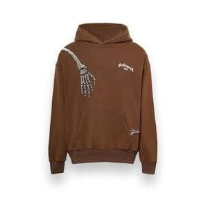 NEW Sz M, GodSpeed R.O.D. Skelton Hoodie - Washed Brown